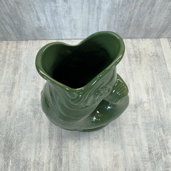 GLUGGLE JUG  By Wade Ceramics 11.5" tall Lovely Rich Green Very Good Condition - Picture 2 of 10